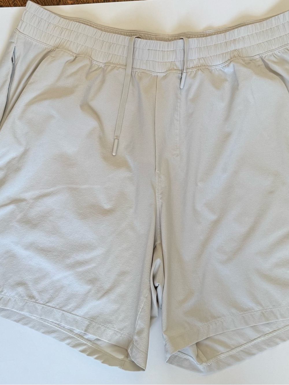 Men's Lululemon Pace Breaker Linerless Shorts - Light Beige XL
